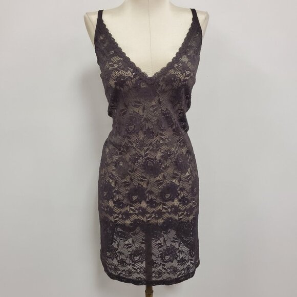 Cosabella Womens Fairy Grunge Whimsigoth Lace Mini Slip Dress Size M Gray Floral - Picture 1 of 9